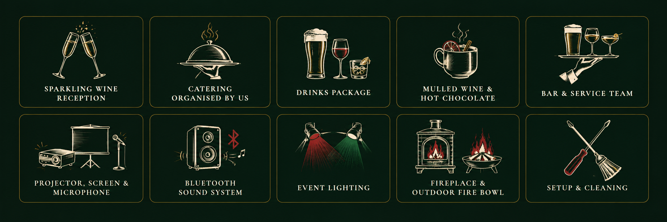 Everything included in a Zosse Christmas party