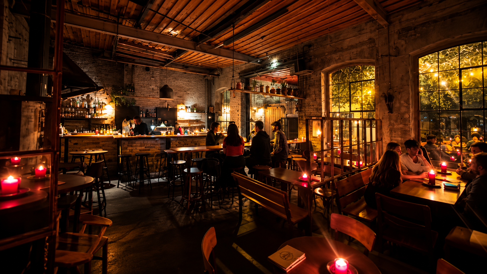 Innenraum und Bar im Zosse